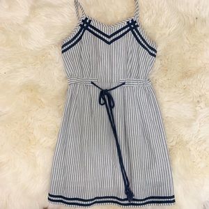Striped navy dress